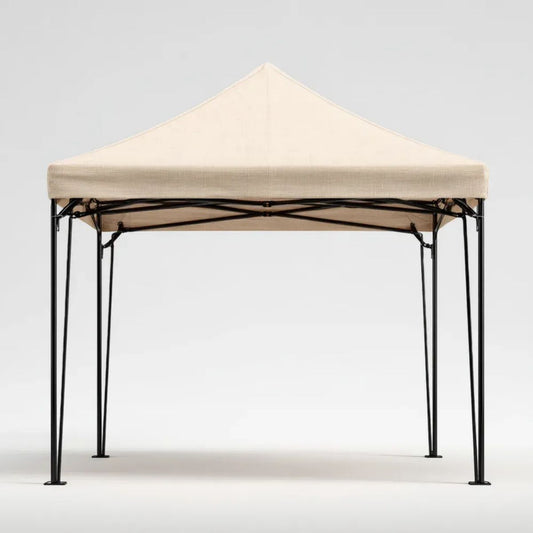 Altana lub pergola, Beżowa stożkowa tonella w poliestrze i stali krzemowej 300 x 300 x 250 cm