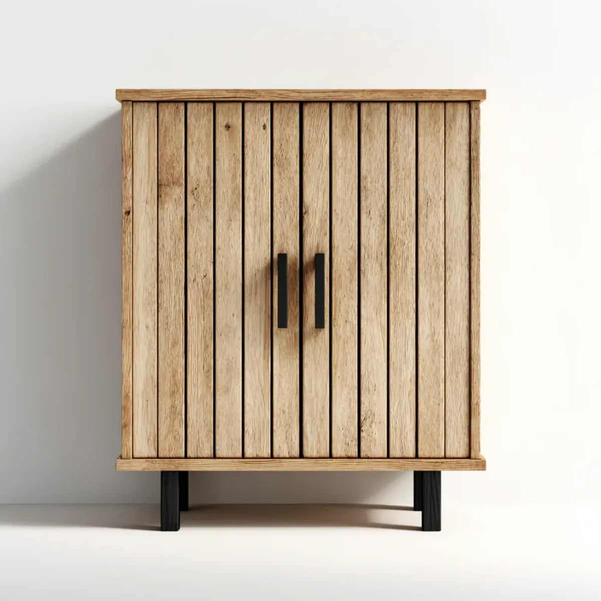 Szafka magazynowa z 2 drzwiami Dęba naturalna 90 x 40 x 140 cm z litego drewna dębowego prostokątnego