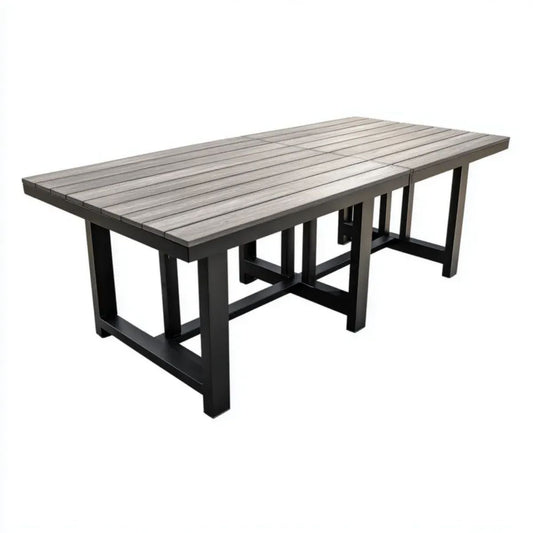 Stół ogrodowy, Rozciągający prostokątny stół ogrodowy z aluminium i kompozytu 180 / 240 x 100 x 75 cm